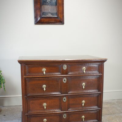17th Century Moulded Oak Chest Of Drawers.