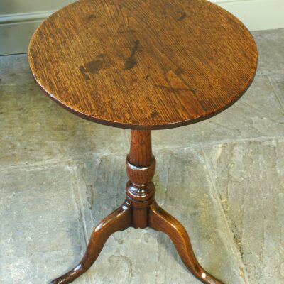 Small 18th Century Oak Tripod/ Wine / Lamp Table.