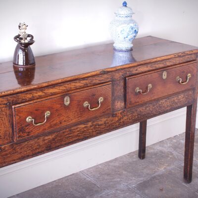 Georgian Oak Square Leg Dresser Base