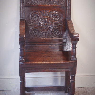 17th Century Oak Wainscot Chair.