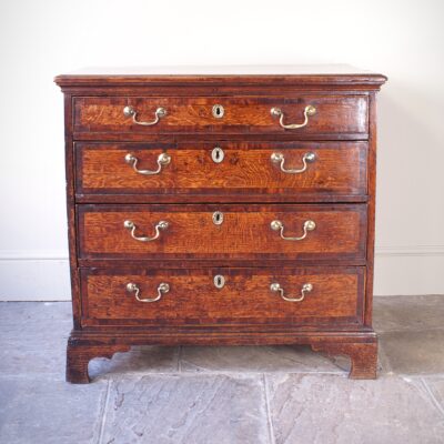 A Small 18th Century Oak Chest Of Drawers.