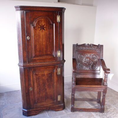 Small Early 18th Century Corner Cupboard