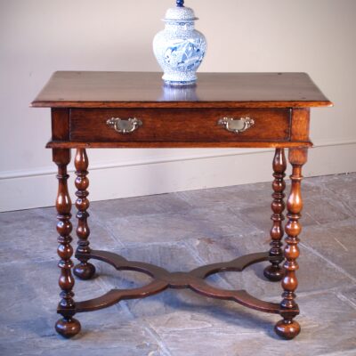 17th Century William And Mary Period Oak Side Table