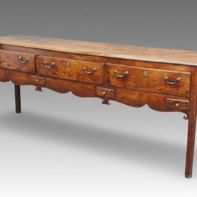 An Exceptional Elm 18th Century Dresser.