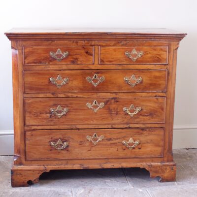18th Century Yew Wood Chest Of Drawers