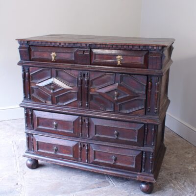Charles II Oak Moulded Chest Of Drawers