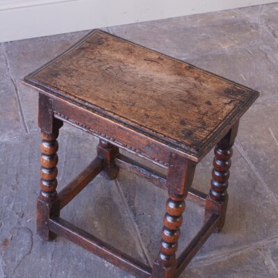 17th Century Oak Joint Stool.