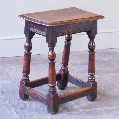 17th Century Walnut Joint Stool