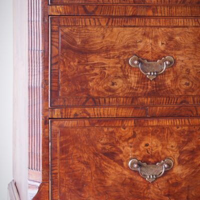 A Rare 18th Century Figured Ash Chest on Chest